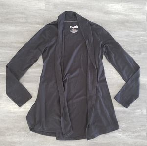 Black Basic Ru.ok Cardigan Long Sleeve